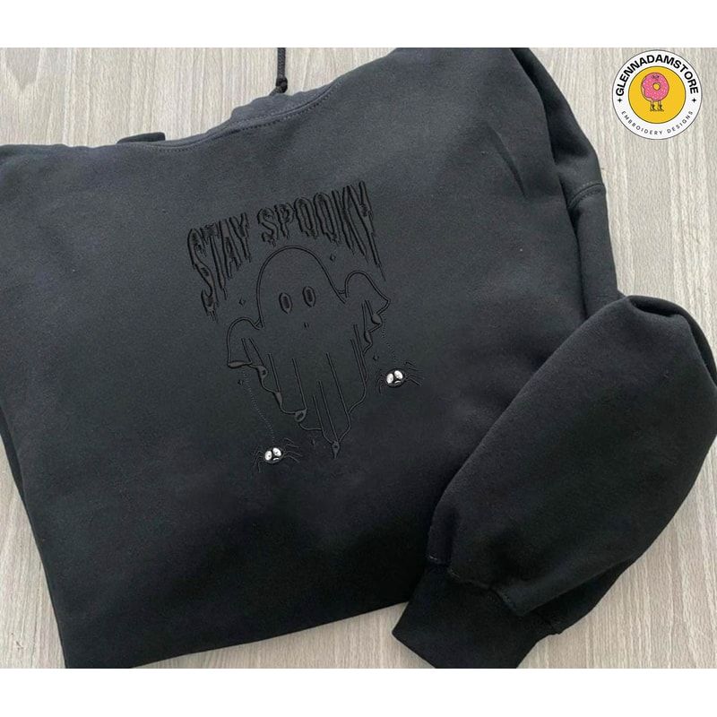 Spooky Halloween Embroidery Machine Design, Spooky Season Embroidery File, Stay Spooky Embroidery Design.jpg