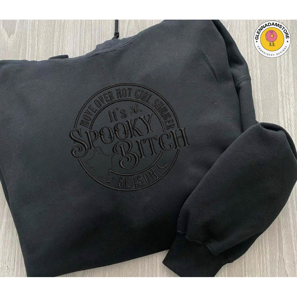 Spooky Halloween Embroidery Machine File, Spooky Bitch Embroidery Design, Hello Spooky Embroidery Design.jpg