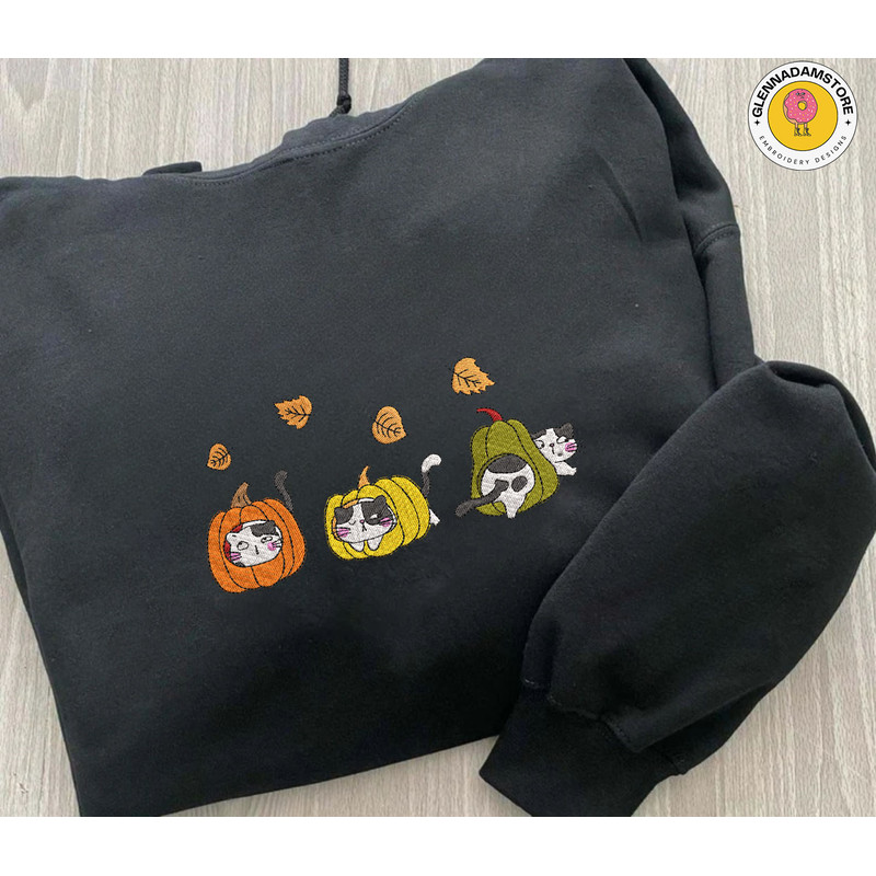 Stay Spooky Embroidery Machine Design, Halloween Cat Pumpkin Embroidery Design, Spooky Cat Boo Embroidery Design.jpg