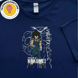 vegeta embroidered sweatshirt, dragon ball anime embroidered sweatshirt, custom anime embroidered crewneck