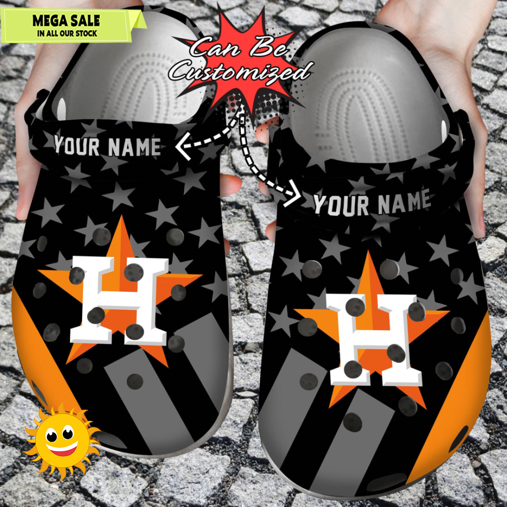 Baseball Crocs Personalized HAstros Star Flag Clog Shoes 365crocs 1jpg