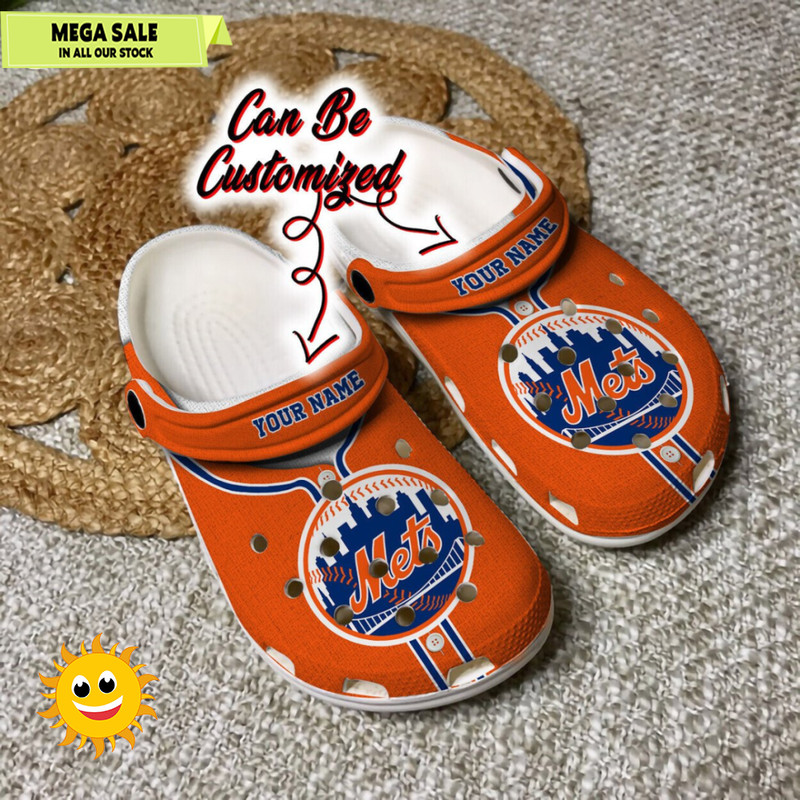 Baseball Personalized New York Mets Baseball Jersey Style Clog Shoes  365crocs 1jpg