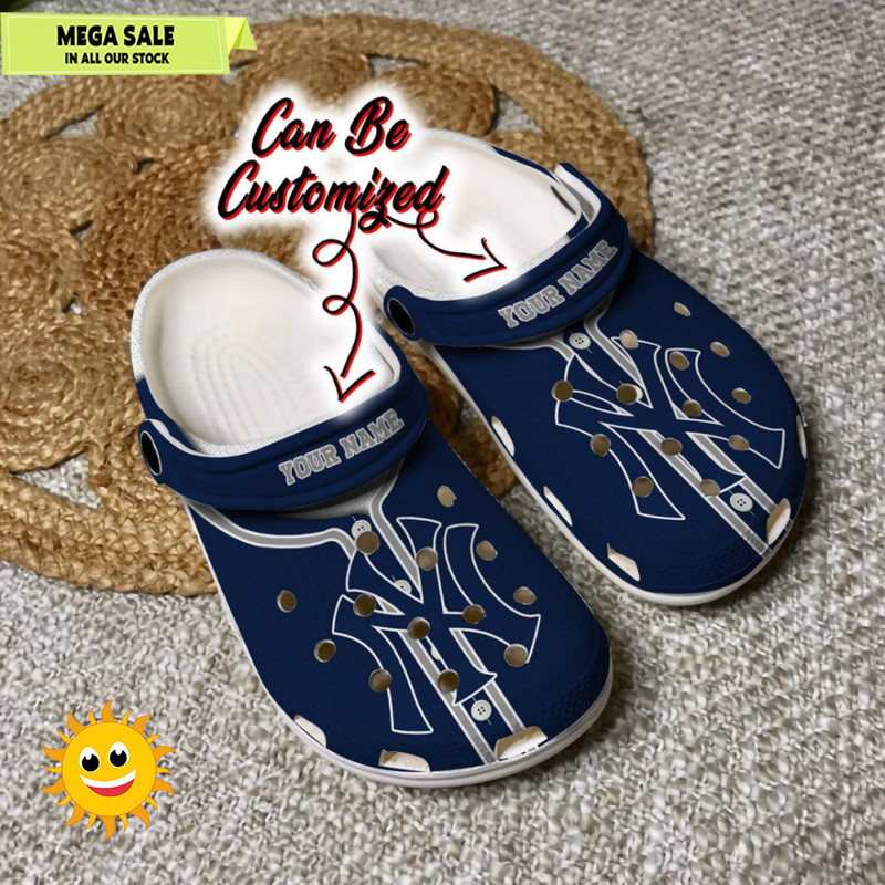 Baseball Personalized NY Yankees Baseball Jersey Style Clog Crocs Shoes  365crocs 1jpg