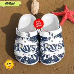 baseball t. bay rays for baseball fans men andwomen crocs clog shoes, custom crocs