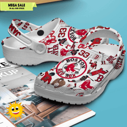 boston red sox mlb comfortable clog shoe unique sport inspired collection, custom crocs