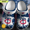 Minnesota Twins WhiteNavy Baseball Inspired Clogs Step in Team Elegance  365crocs 1jpg