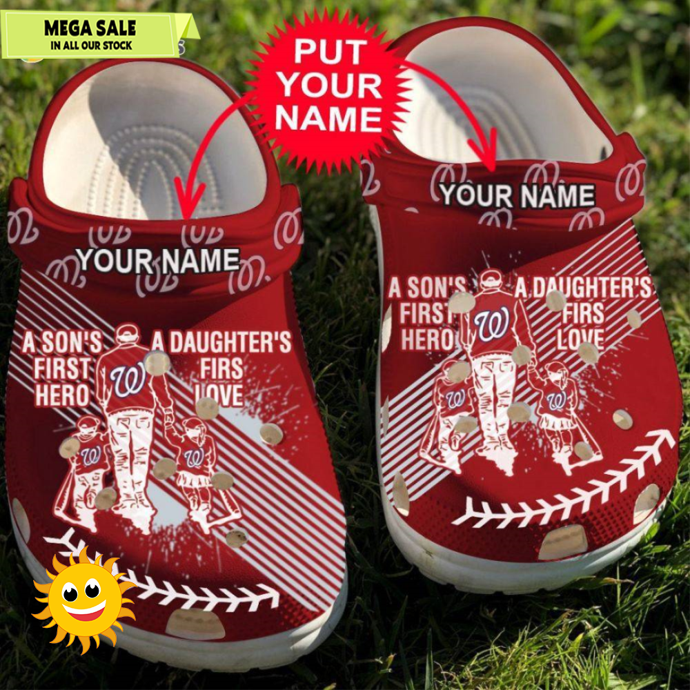 Mlb Washington Nationals Baseball Crocs Clog Shoes  365crocs 1jpg