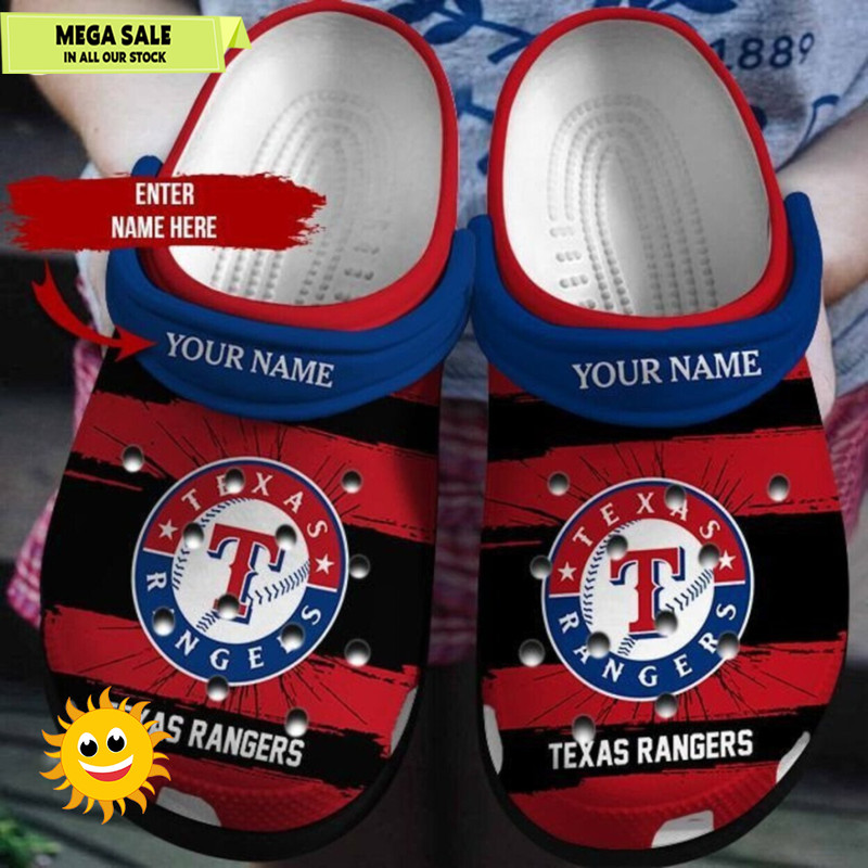 Rangers Fans Delight Personalized Texas Crocbland Clog Design  365crocs 1jpg