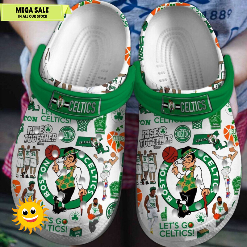 Boston Celtics Basketball Team NBA Sport Custom Name Crocs Clogs Shoes Comfortable 365crocsjpg