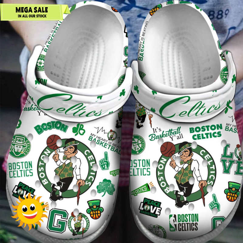 Boston Celtics NBA Premium Sport Comfortable Clogs Crocs Shoes One 365crocsjpg