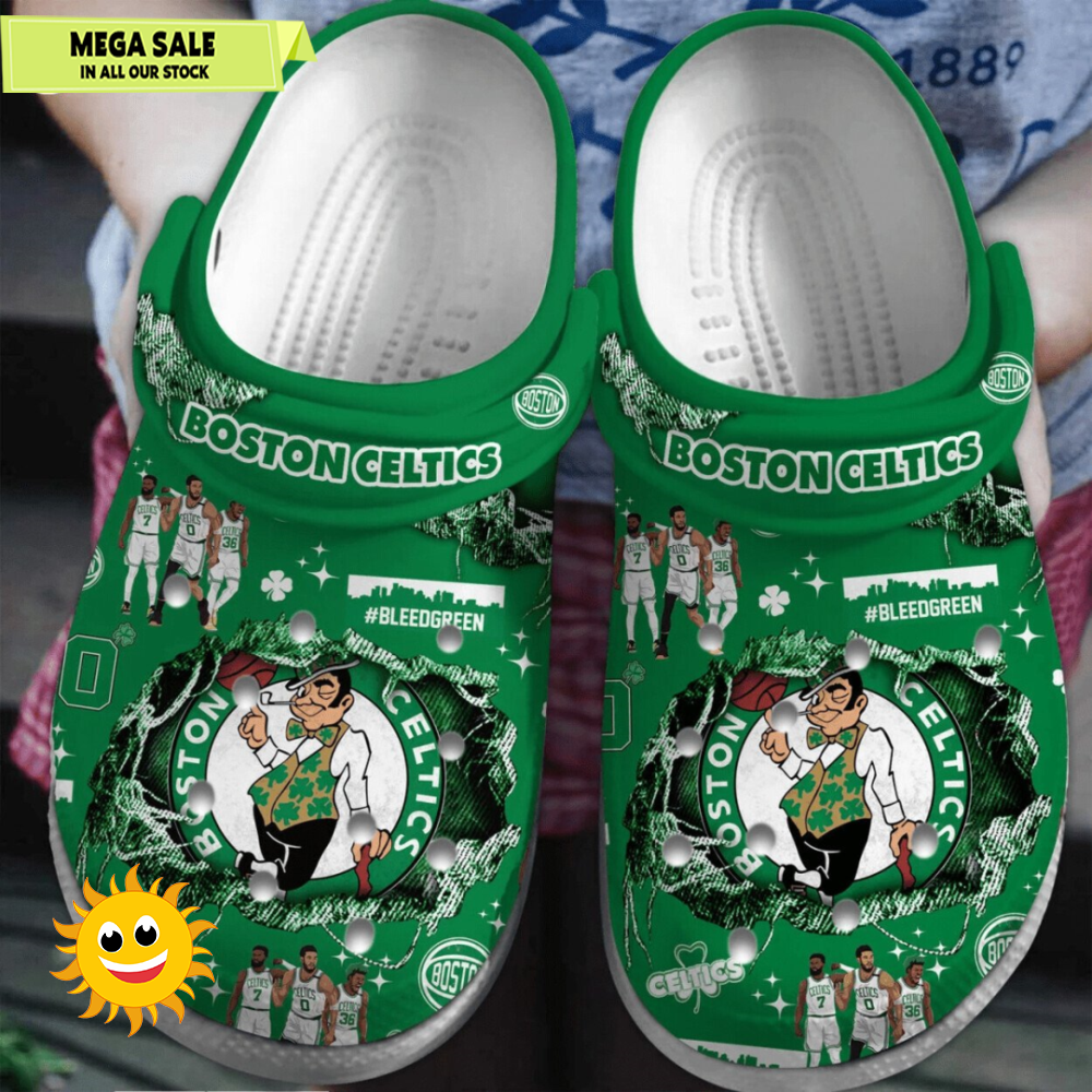Boston Celtics NBA Sport Crocs Clogs Shoes Comfortable 365crocsjpg
