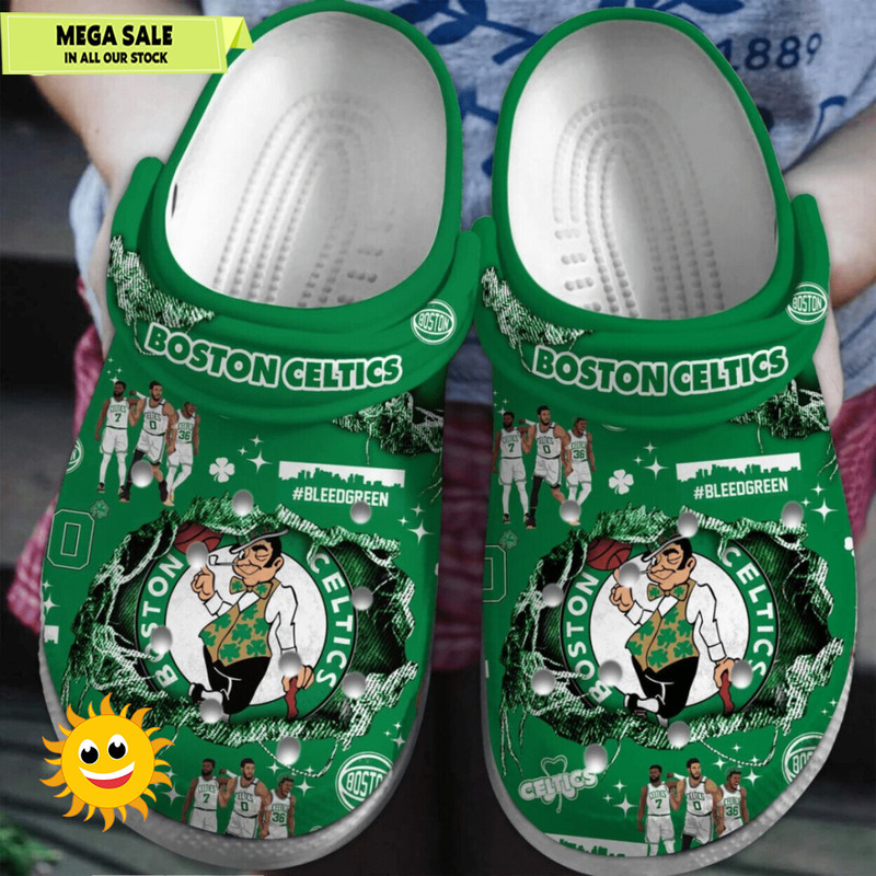 Boston Celtics NBA Sport Crocs Clogs Shoes Comfortable 365crocsjpg