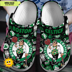 boston celtics nba sporty style comfort footwear clogs shoes, custom crocs
