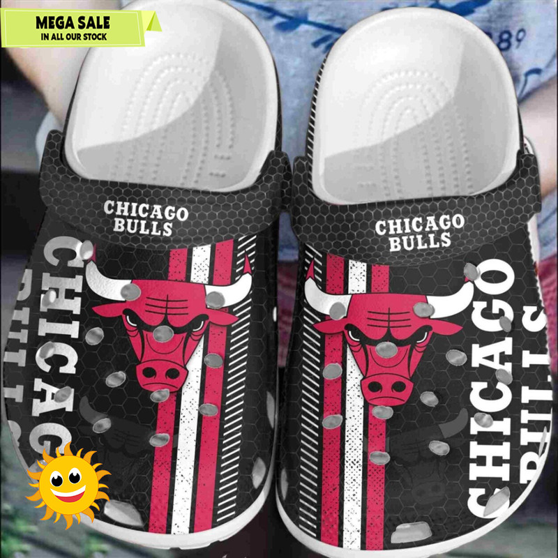 Chicago Bulls Basketball Club Crocs Clogs Comfortable Shoes  365crocsjpg