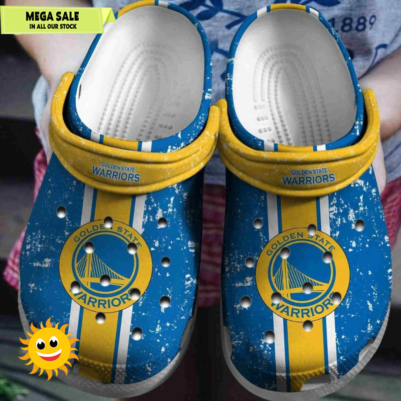 Golden State Warriors Basketball Club Comfortable Clogs Crocs Shoes 365crocsjpg