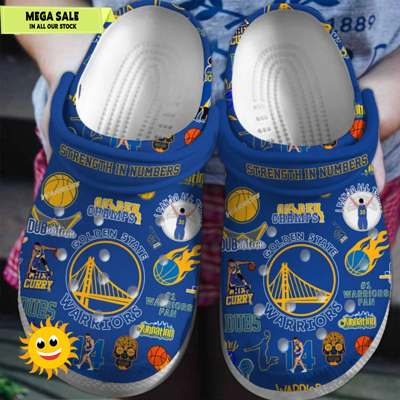 Golden State Warriors Basketball Team NBA Sport Crocs Clogs Shoes Comfortable 365crocsjpg