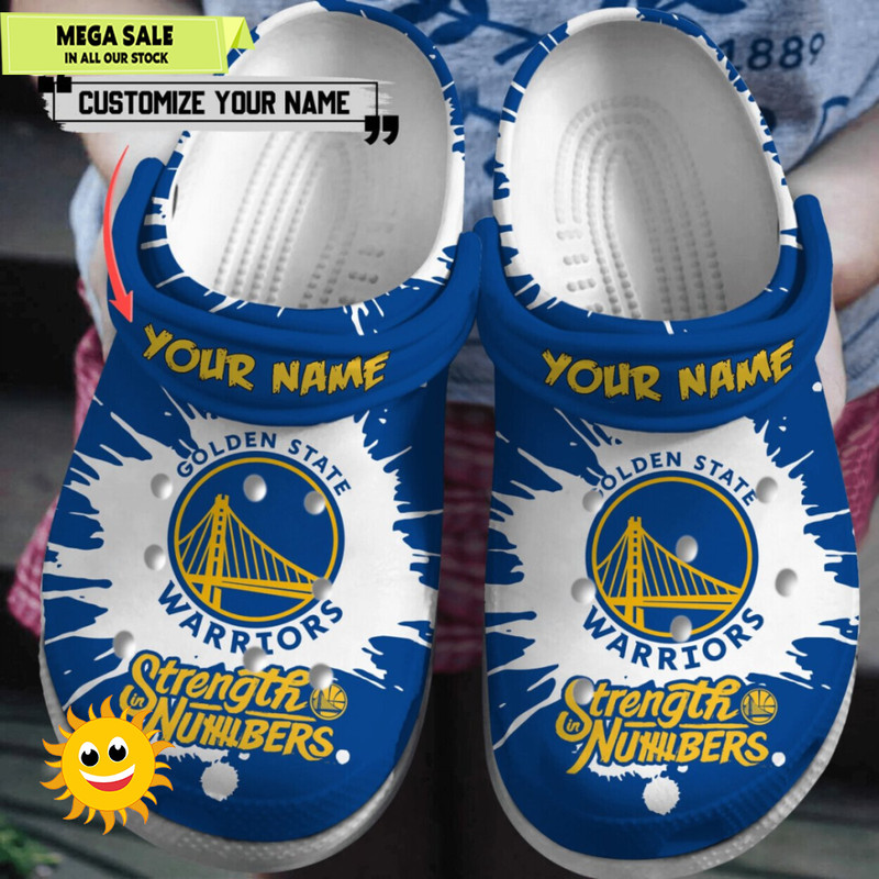 Golden State Warriors NBA Sport Crocs Clogs Shoes Comfortable 365crocsjpg