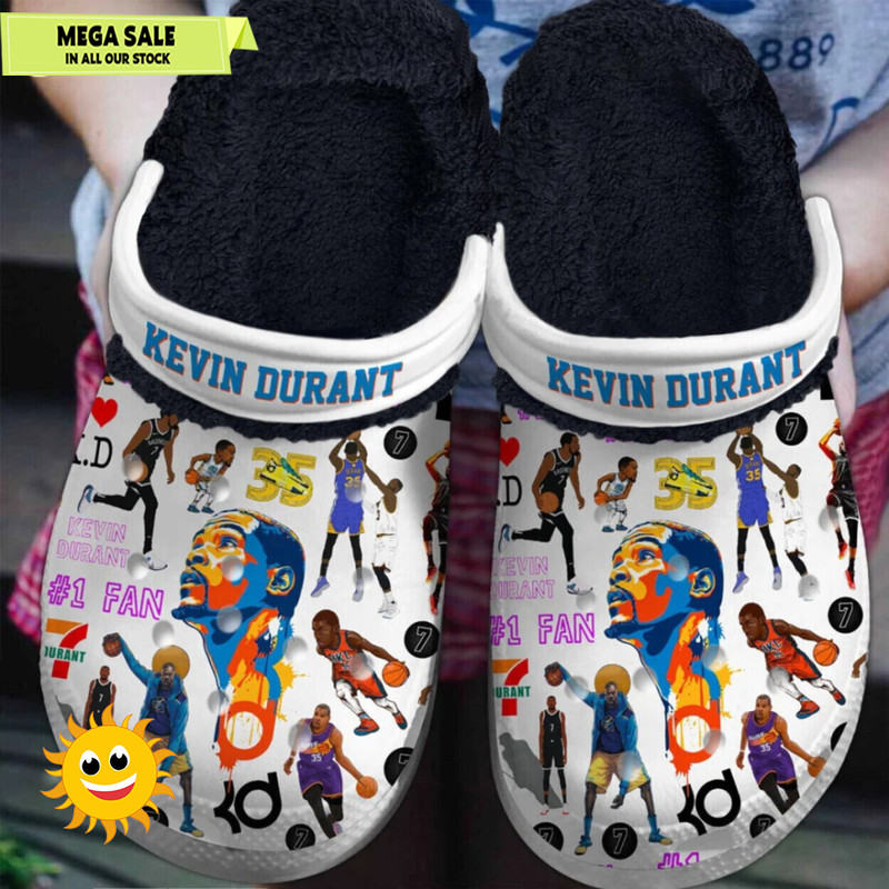 Kevin Durant NBA Sport Lined Crocs Shoes Comfortable 365crocsjpg