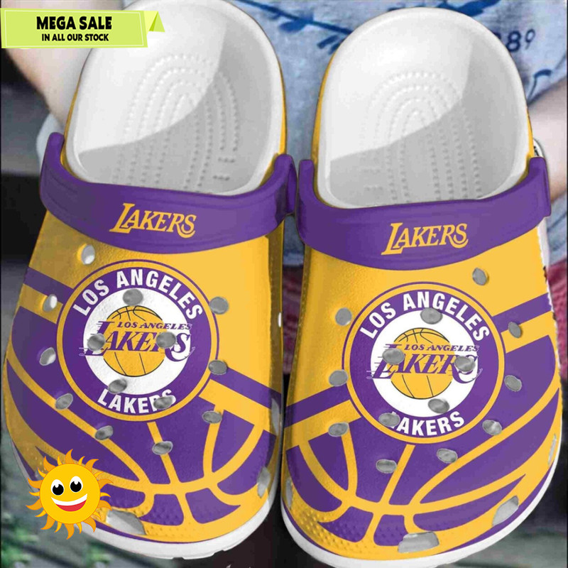 Los Angeles Lakers Basketball Club Clogs Comfortable Shoes Crocs  365crocsjpg