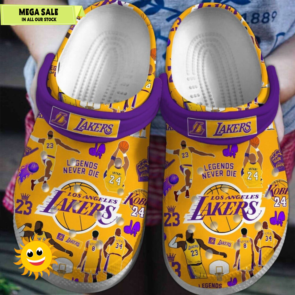 Los Angeles Lakers Basketball Club Clogs Comfortable Shoes Crocs Kids  365crocsjpg