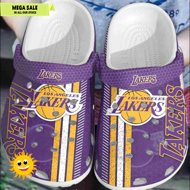 Los Angeles Lakers Basketball Club Clogs Shoes Crocs Comfortable  365crocs 1jpg