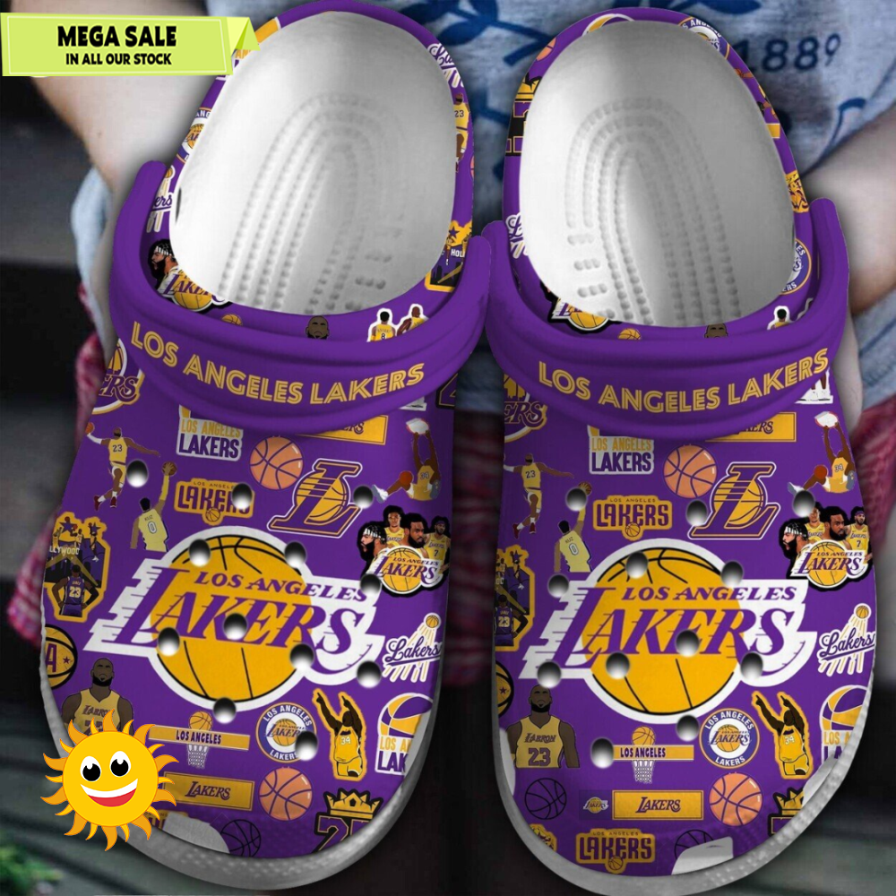 Los Angeles Lakers NBA Unique Comfort Basketball Clogs Shoes  365crocsjpg