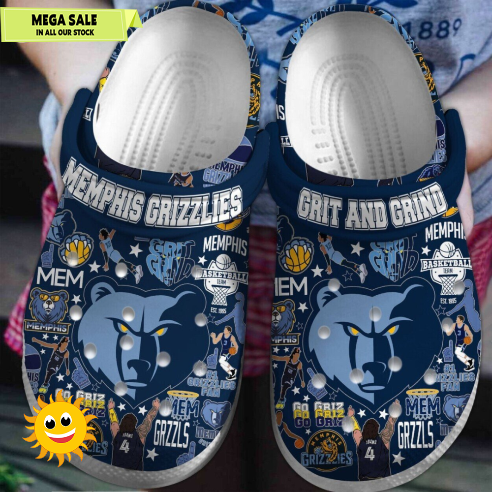 Memphis Grizzlies NBA Basketball Comfort Clog Shoes Team Design - 365crocs.jpg