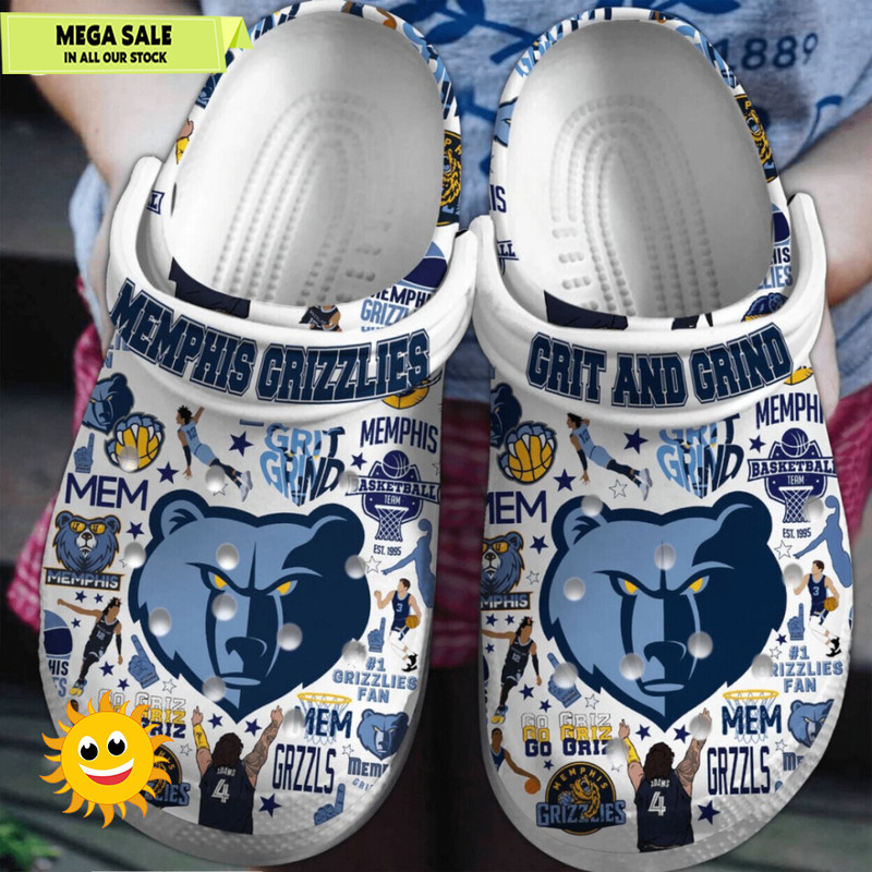Memphis Grizzlies NBA Basketball Themed Comfort Clogs Court Spirit - 365crocs.jpg