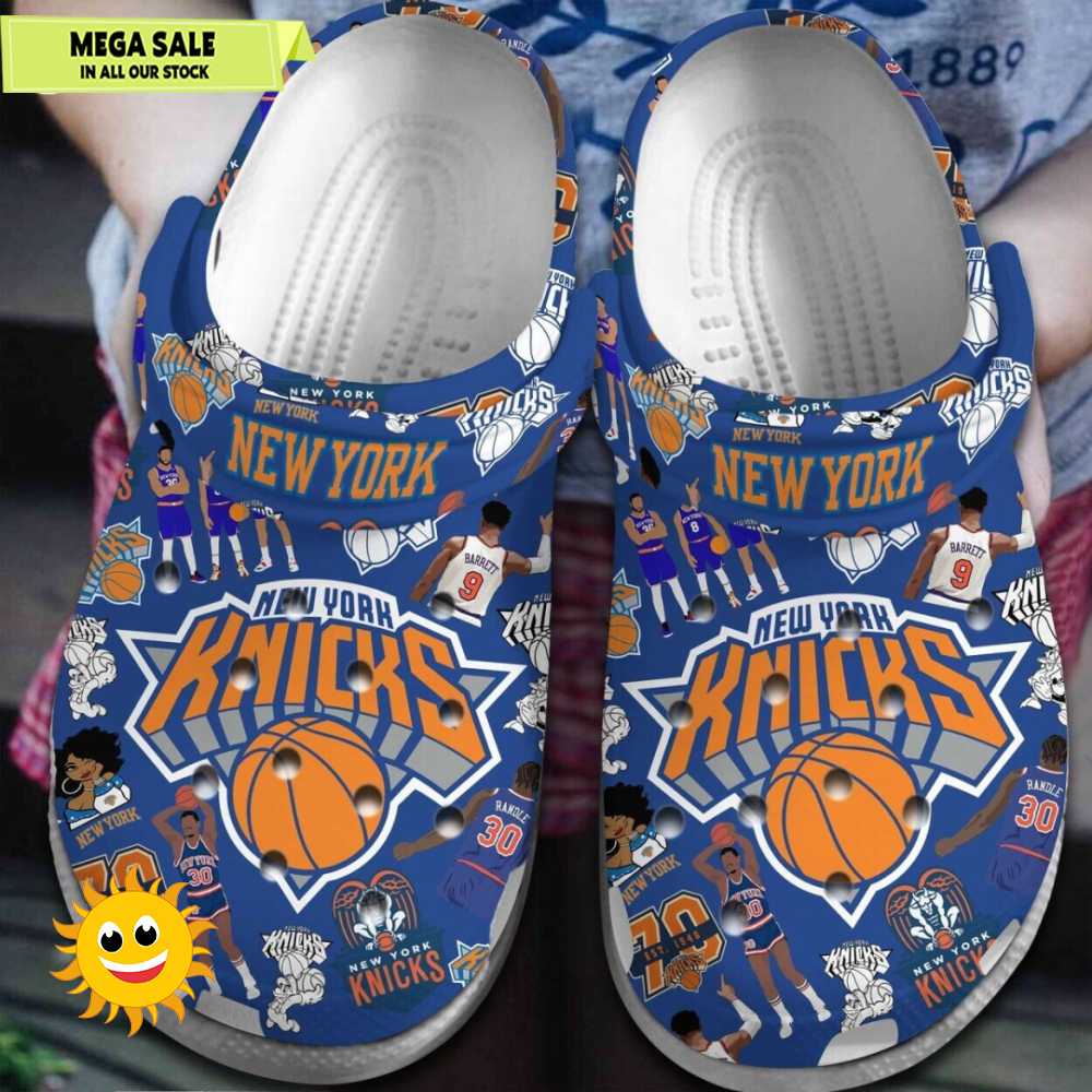 New York Knicks NBA Basketball Inspired Comfortable Unique Clog Shoe Series  365crocsjpg