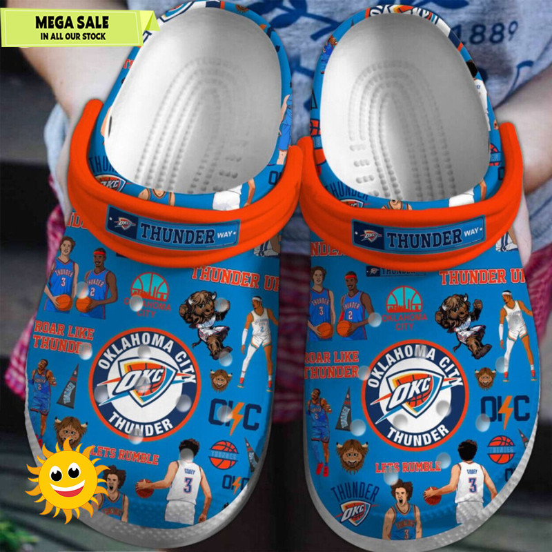 Oklahoma City Thunder NBA Basketball Comfort Clog Shoes Team Look  365crocsjpg