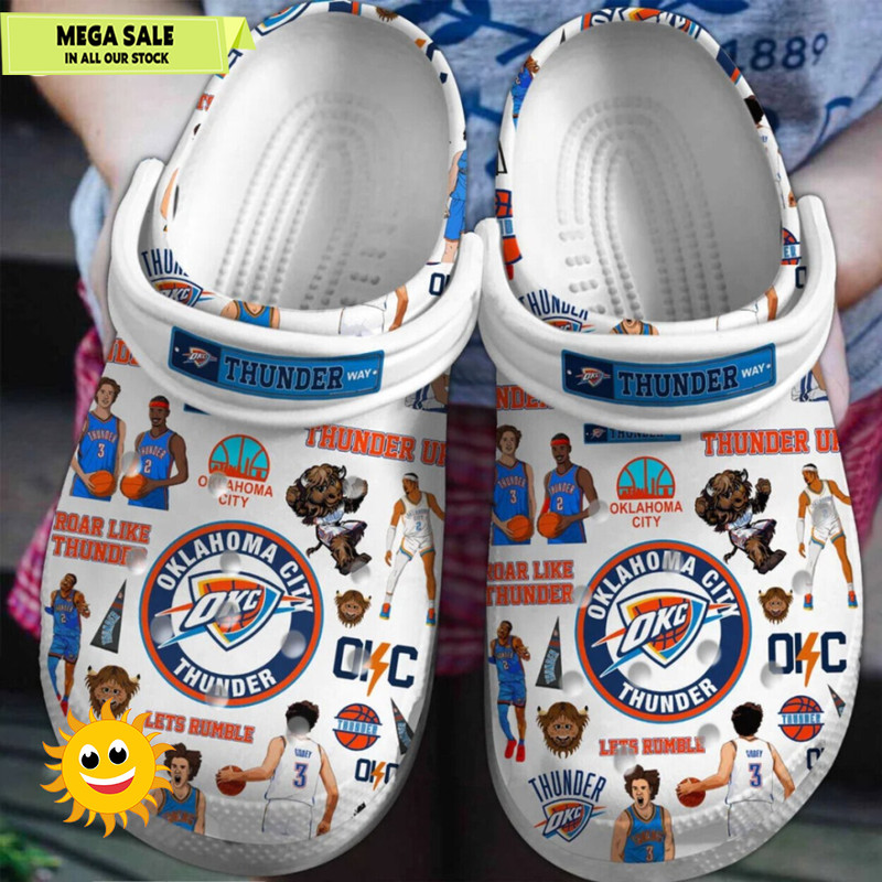 Oklahoma City Thunder NBA Inspired Comfortable Clogs Basketball Love  365crocsjpg