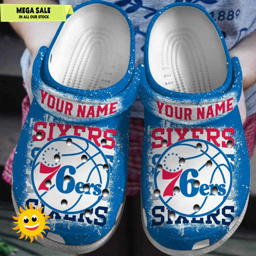 Philadelphia 76ers NBA Basketball Comfortable Clogs Shoes Design  365crocsjpg