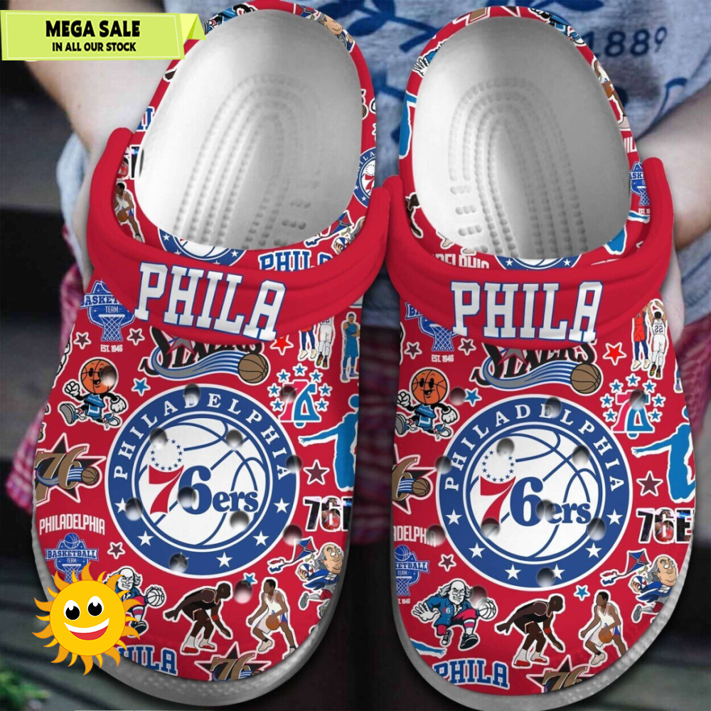 Philadelphia 76ers NBA Basketball Unique Design Clogs Shoes Sport  365crocsjpg