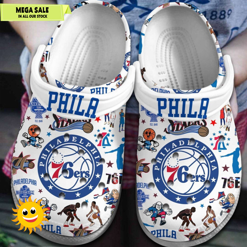 Philadelphia 76ers NBA Comfortable Crocs Clog Footwear Design Collection  365crocsjpg