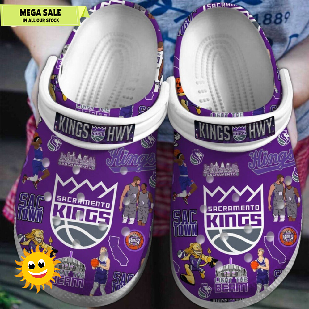 Sacramento Kings Basketball Team NBA Sport Crocs Clogs Shoes Comfortable 365crocsjpg
