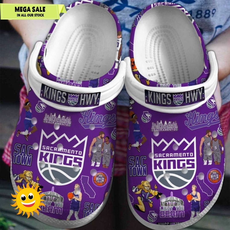 Sacramento Kings Basketball Team NBA Sport Crocs Clogs Shoes Comfortable 365crocsjpg