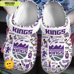 sacramento kings nba basketball sport unique comfort clogs shoes, custom crocs