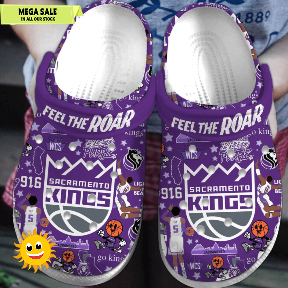 Sacramento Kings NBA Sport Edition Premium Comfortable Crocs Clogs Shoes Basketball 365crocsjpg