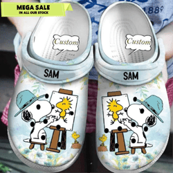 custom name snoopy sunshine crocband crocs