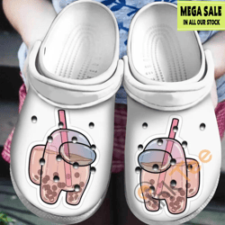 among us crocs crocband shoes for women men, custom crocs