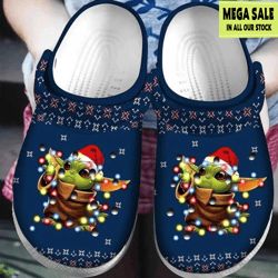 baby yoda christmas crocs shoes, custom crocs