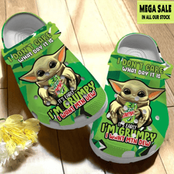baby yoda mountain dew crocs clog shoes, custom crocs