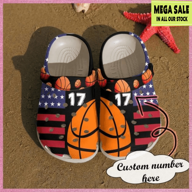 Basketball Personalized American Crocs Crocband Clog For Women Men Custom Crocs 0