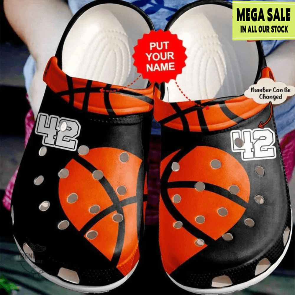 Basketball Crocs Basketball Personalized Heart Crocs Clog Shoes Custom Crocs 0