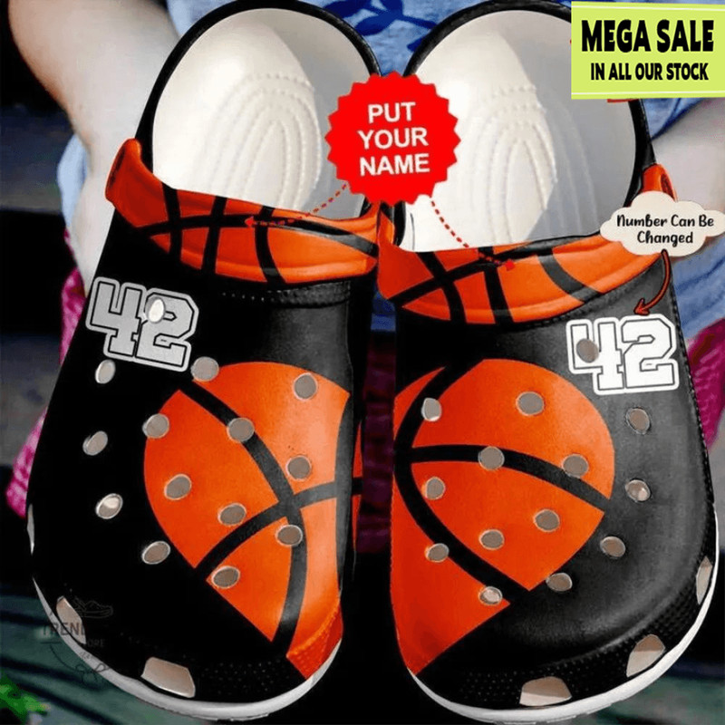 Basketball Crocs Basketball Personalized Heart Crocs Clog Shoes Custom Crocs 0
