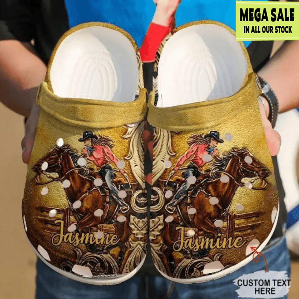 Barrel Racing Personalized Girl Crocs Crocband Clog Custom Crocs 0
