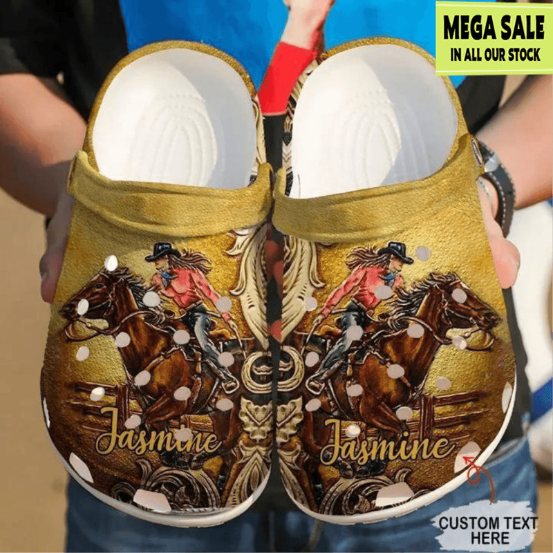 Barrel Racing Personalized Girl Crocs Crocband Clog Custom Crocs 0