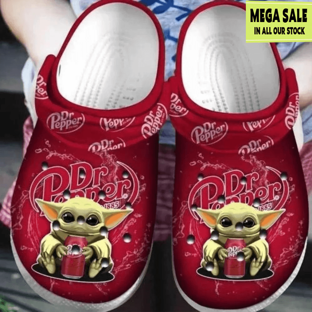 Baby Yoda Hug Dr Pepper Comfortable Crocs Clog Slippers Custom Crocs 0