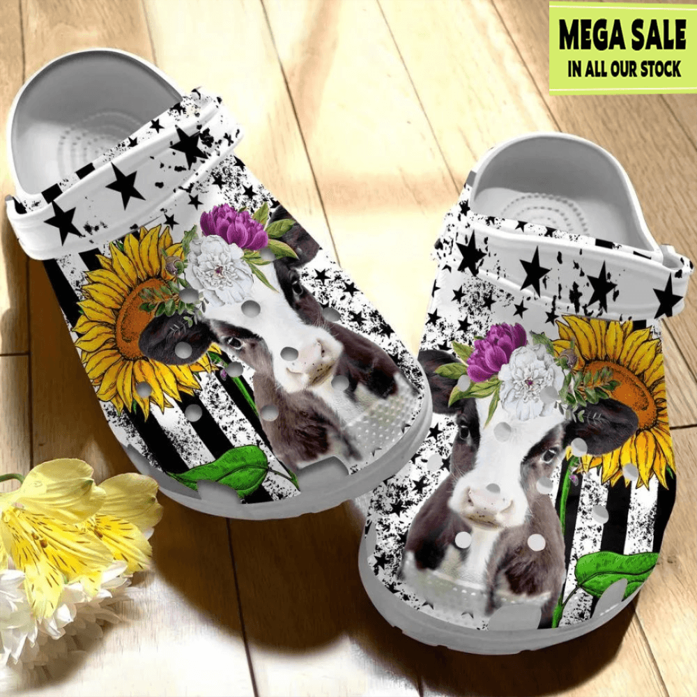 American Cow Clog Slippers Custom Crocs 0