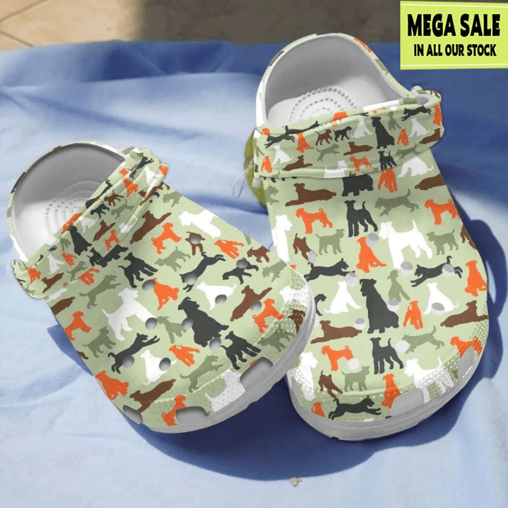 Airedale Terrier Camo Clog Shoes Crocs For Mens And Womens Custom Crocs 0